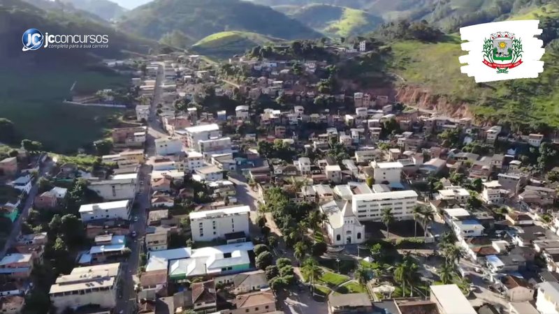 Concurso da Prefeitura de Santana do Manhuaçu: vista aérea do município